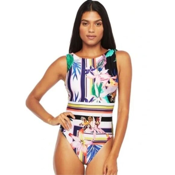 NEW. Trina Turk floral swimsuit. Size 6. Retails $169 NWOT - Picture 2 of 10
